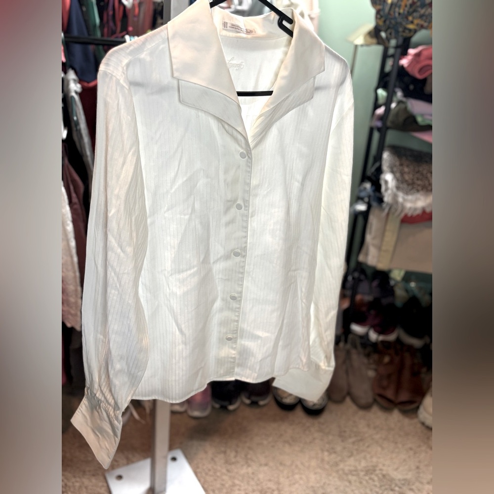 Foxcroft White Button Down Shirt